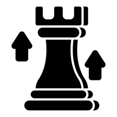 A perfect design icon of chess rook