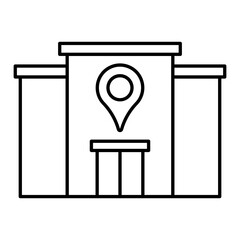 Hospital Location Thin Line Icon