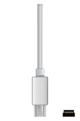 Usb cable connector, mini b. Realistic vector of phone jack for cabling in white color. Cable for charging or transmitting information for modern electronic devices