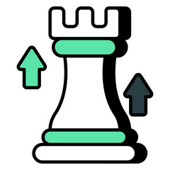 A perfect design icon of chess rook