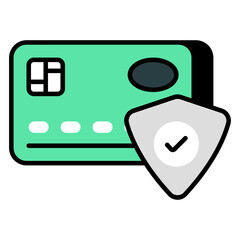 Modern design icon of secure card payment 