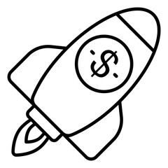 A premium download icon of business launch 