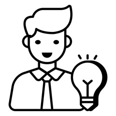 An editable design icon of creative man