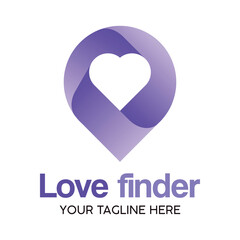 Love Pin Logo, Love Finder Logo