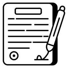 An icon design of contract 