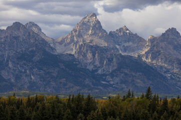 Scenic Autumn Landscape in Grand Teton National Park Wyoming