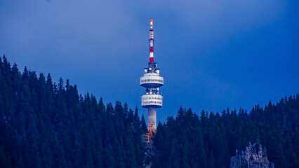 A nice view of the TV tower at Pamporovo, Bulgaria.
