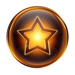 Obraz premium star icon gold on transparent background