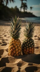 Taste of Tropics: Pineapples on a dessert - Generative AI