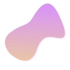 Abstract curved shapes transparent background