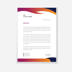 letterhead flyer corporate official minimal creative abstract professional informative newsletter