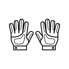 Obraz premium Motorcycle gloves icon vector design template