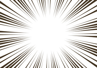 Naklejka premium 黒いシンプルな集中線