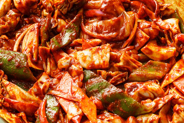 Northeast China special Korean food squid rice bowl