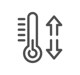 House heating related icon outline and linear vector.