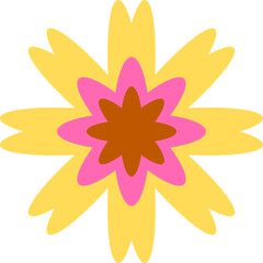 Pop retro groovy flower.