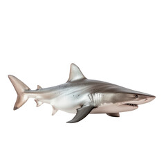 Fototapeta premium ferocious great white shark on transparent background Generative Ai 