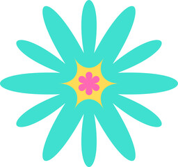 Pop retro groovy flower.