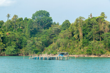 Fototapeta premium Ko Mak Island in Thailand, is a small island of Trat province. It is a subdistrict of Ko Kut district. The island is named after the areca nut, also known as the 