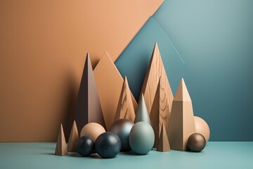 a group of different shapes and sizes of balls, generative AI