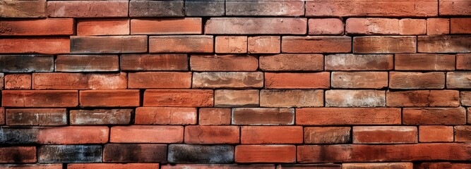 Obraz premium Background of High-contrast chiaroscuro lighting of a brick wall in a lightbox. Generative AI