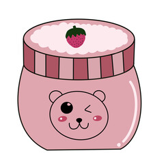 piggy bank with cream