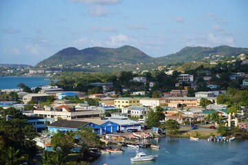Fototapeta na wymiar Castries Harbour Saint Lucia, West Indies