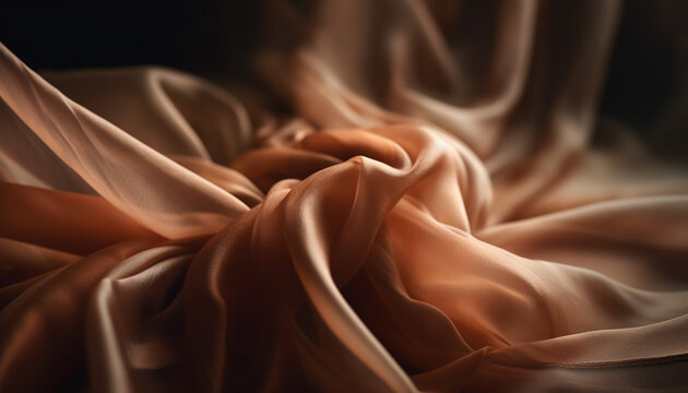 Silk wave pattern glows with vibrant sensuality generated by AI