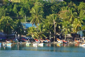 Fishing boats in Castries harbour Saint Lucia