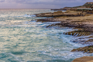 Majestic Coastal Beauty: a Land-Sea View.