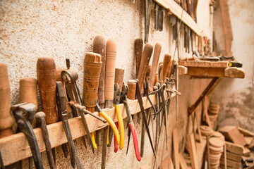 tools of a craft carpentry workshop