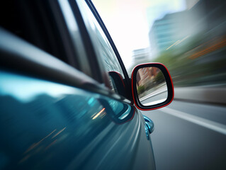 Fast vehicle moving on Motion blur background