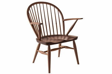 Windsor Chair - England - A classic wooden chair with a spindle back and legs, originating in England in the 18th century and commonly used in traditional American and British homes (Generative AI)