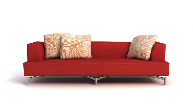 modern sofa 3D computer rendering
