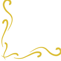 Obraz premium Gold Corner Border Vector 