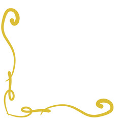 Gold Corner Border Vector 