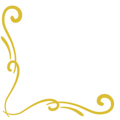 Gold Corner Border Vector 