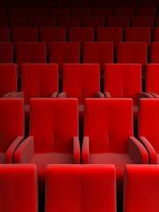 the auditorium with red seat