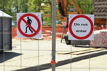 Do not enter sign in a city