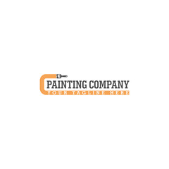 Painting company logo design template icon isolated on white background