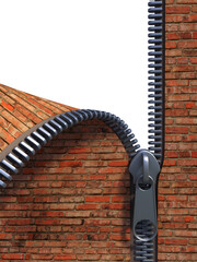 3d rendering of the unzipping wall © Designpics