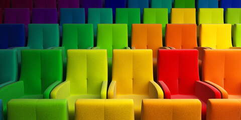 Fototapeta premium the auditorium with motley seat