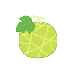 Obraz premium Melon vector. melon on white background. wallpaper. logo design. 