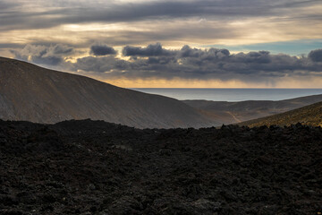 Volcano trail in iceland
