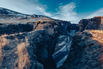 fjadrargljufur canyon in iceland