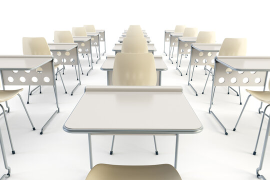modern classroom. isolated 3d render