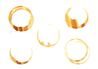 set of coffee stains