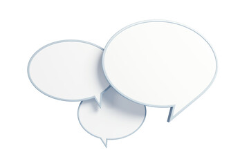 bubble talk isolated 3d render