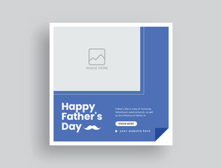 Happy Father's & Mother's Day  web banner social media post template