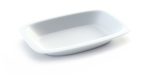 isolated empty ceramic plate, 3d render